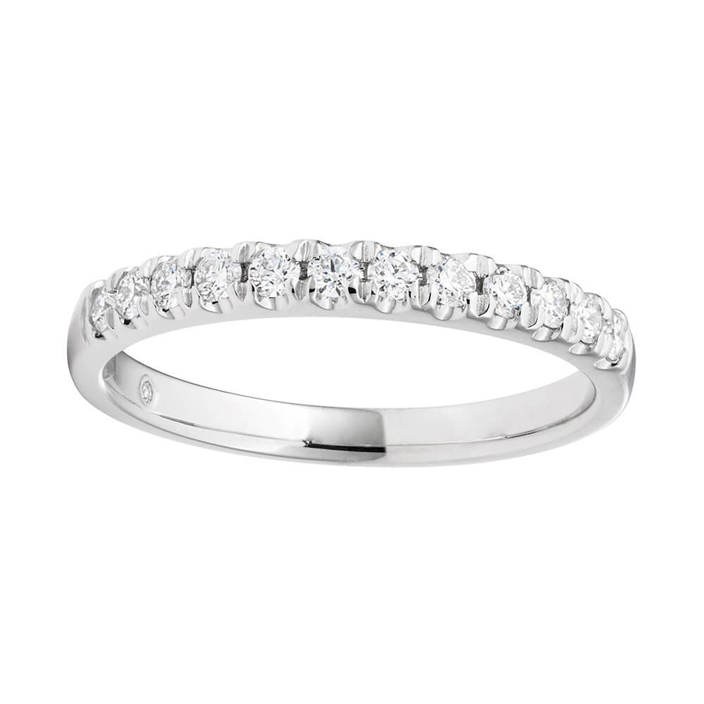 Exquisite Platinum 1/4 Carat Diamond Eternity Band with Flawless Cut for Wedding or Stand - Alone Wear