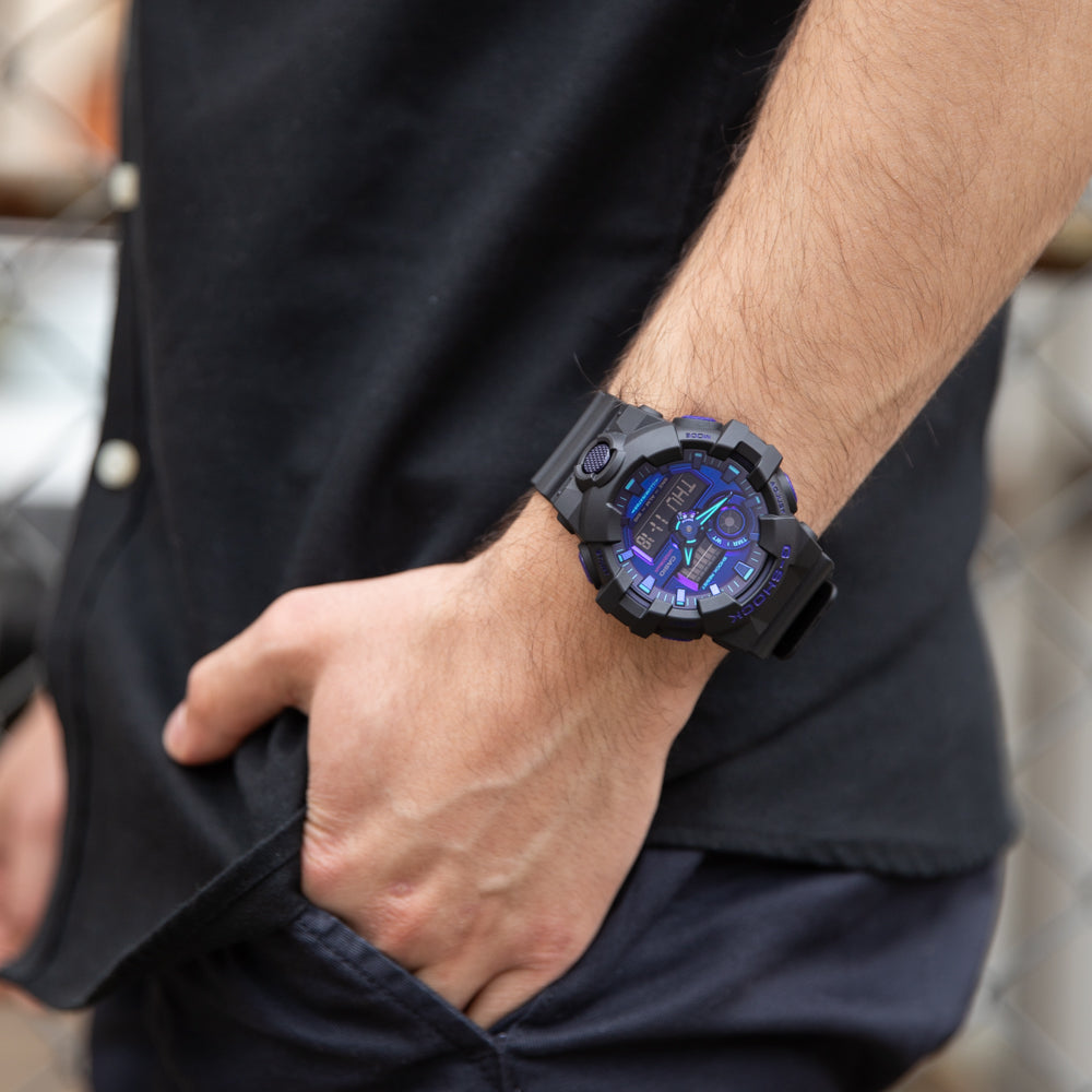 G-Shock GA700VB-1A Stylish Virtual Blue Watch Series