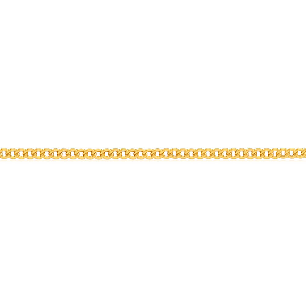 50cm 9ct Exquisite Yellow Gold - Copper Filled Diamond Cut Curb Chain