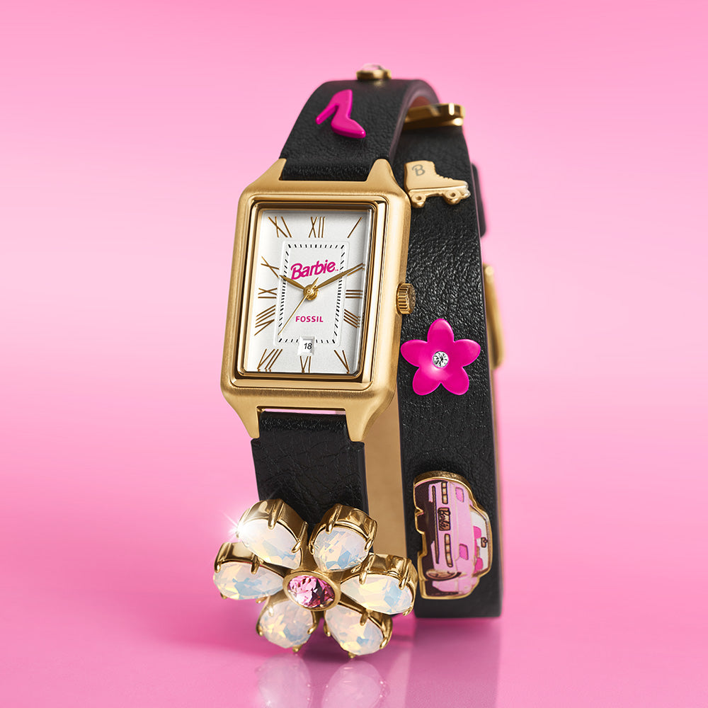 Fossil Limited Edition Barbie LE1174 Raquel Double Wrap Wristwatch with Adorable Charms