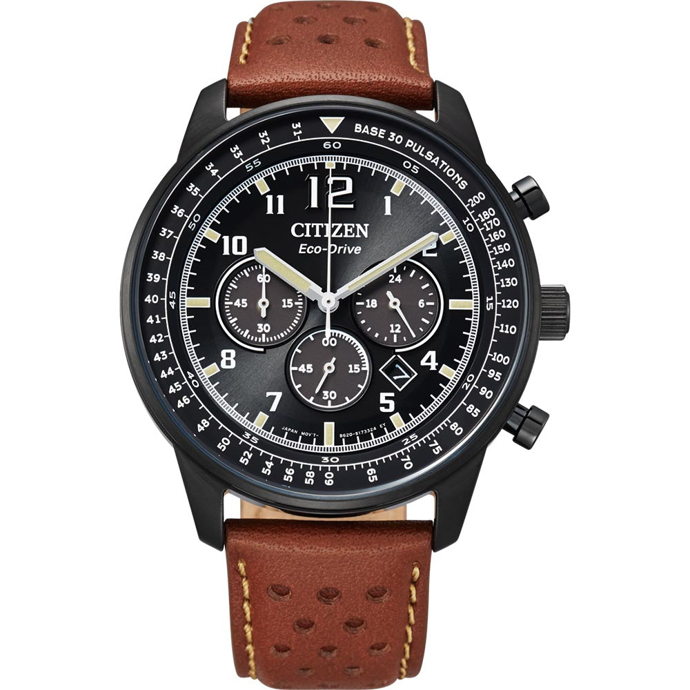 Citizen Eco-Drive CA4505-12E Professional Chronograph Watch for Pilots