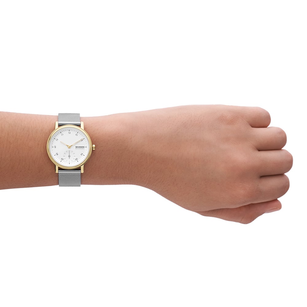 Fossil Two - Tone Kuppel Lille Style Ladies Wristwatch SKW3101