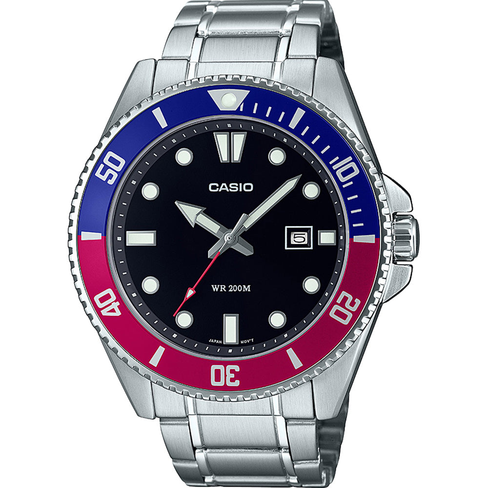 Casio Vintage Men's Diver Watch MDV107D-1A3 with 200m Water Resistance