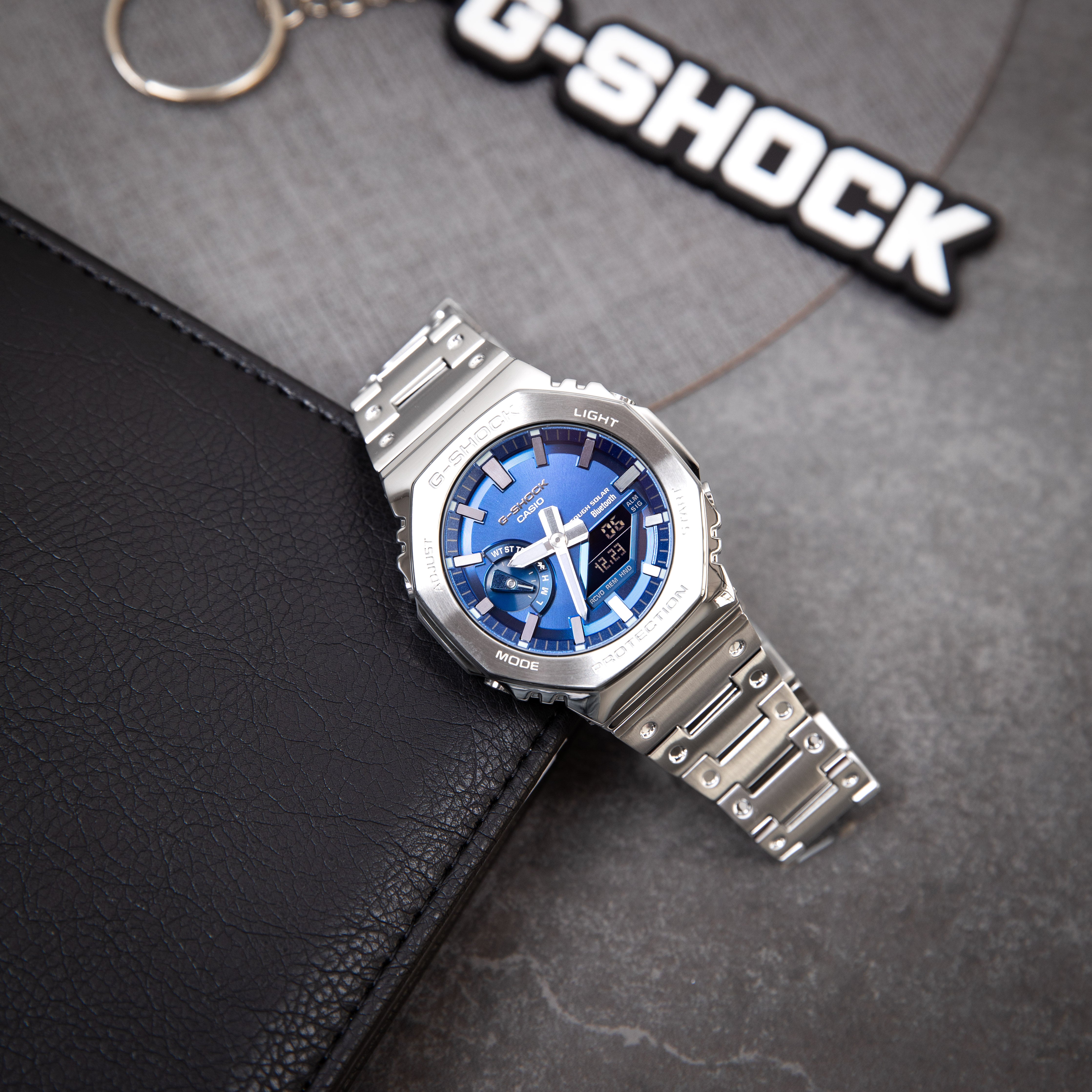 G-Shock GMB2100AD-2AD Full Metal Bluetooth Men's Wristwatch with Colorful Accent
