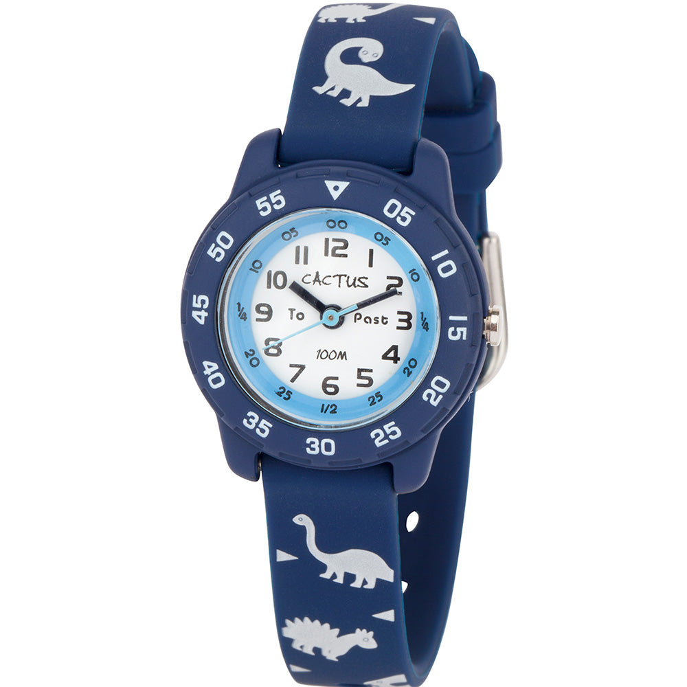 Cactus Time Teacher CAC-124-M03 Blue Dinosaur Kids' Analogue Watch