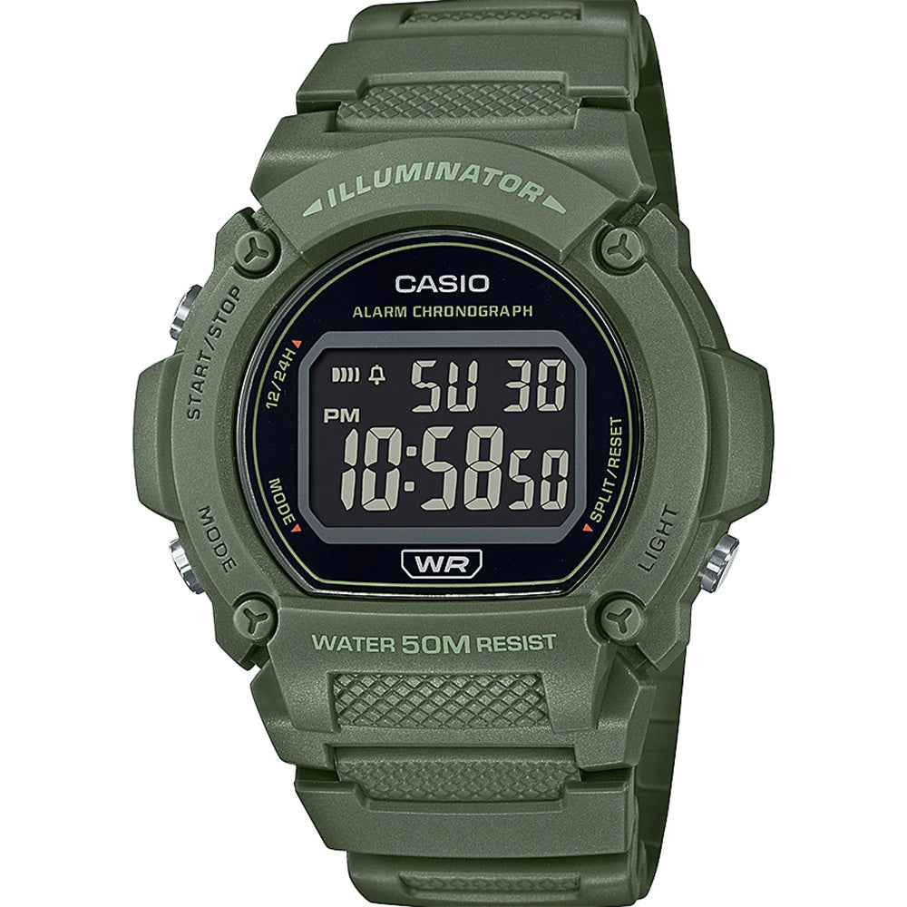 Casio W219HC-3B Digital Watch in Earthy Tones - Stylish and Functional