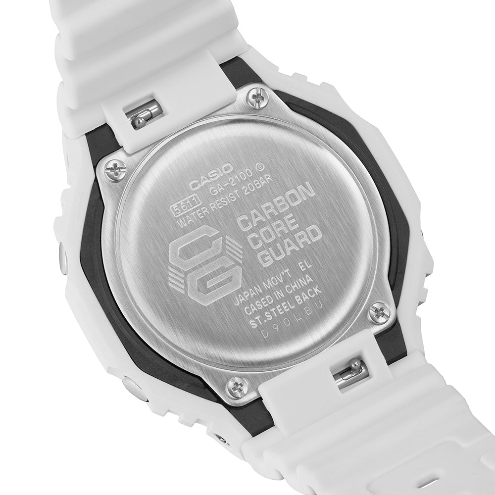 G-Shock GA2100-7A7 Stylish One-Tone Gradation White Men's Wristwatch for Everyday and Outdoor Use