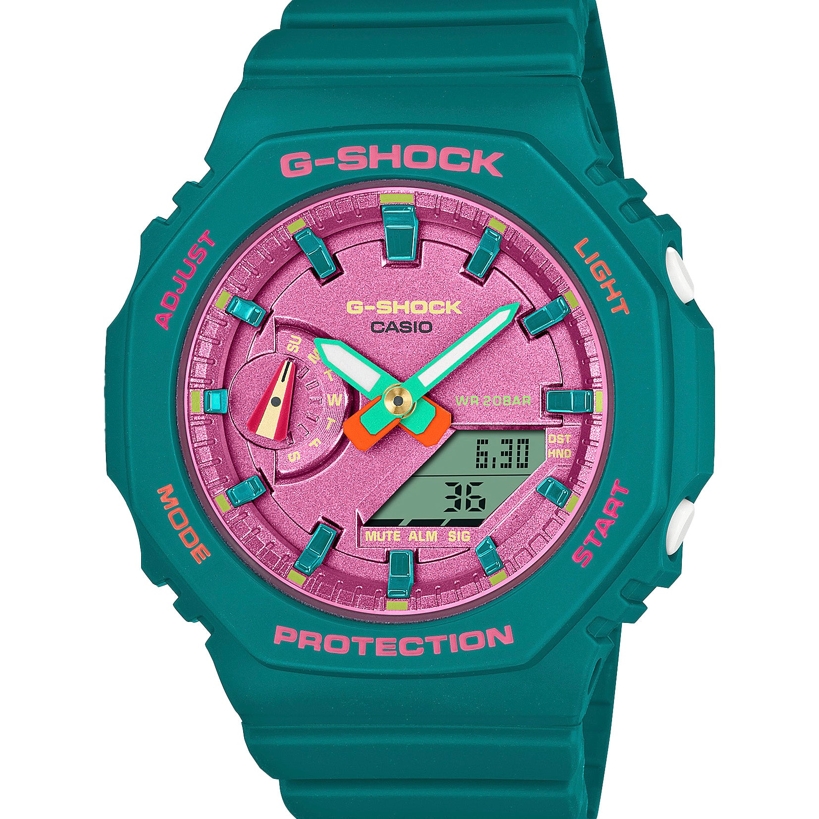 G-Shock GMAS2100BS-7 Women's Watch in Vibrant Summer Green