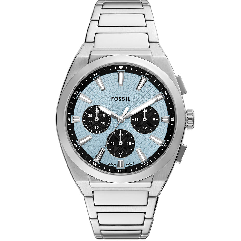 Fossil Everett FS6105 Stainless Steel Chronograph Watch with 44mm Case