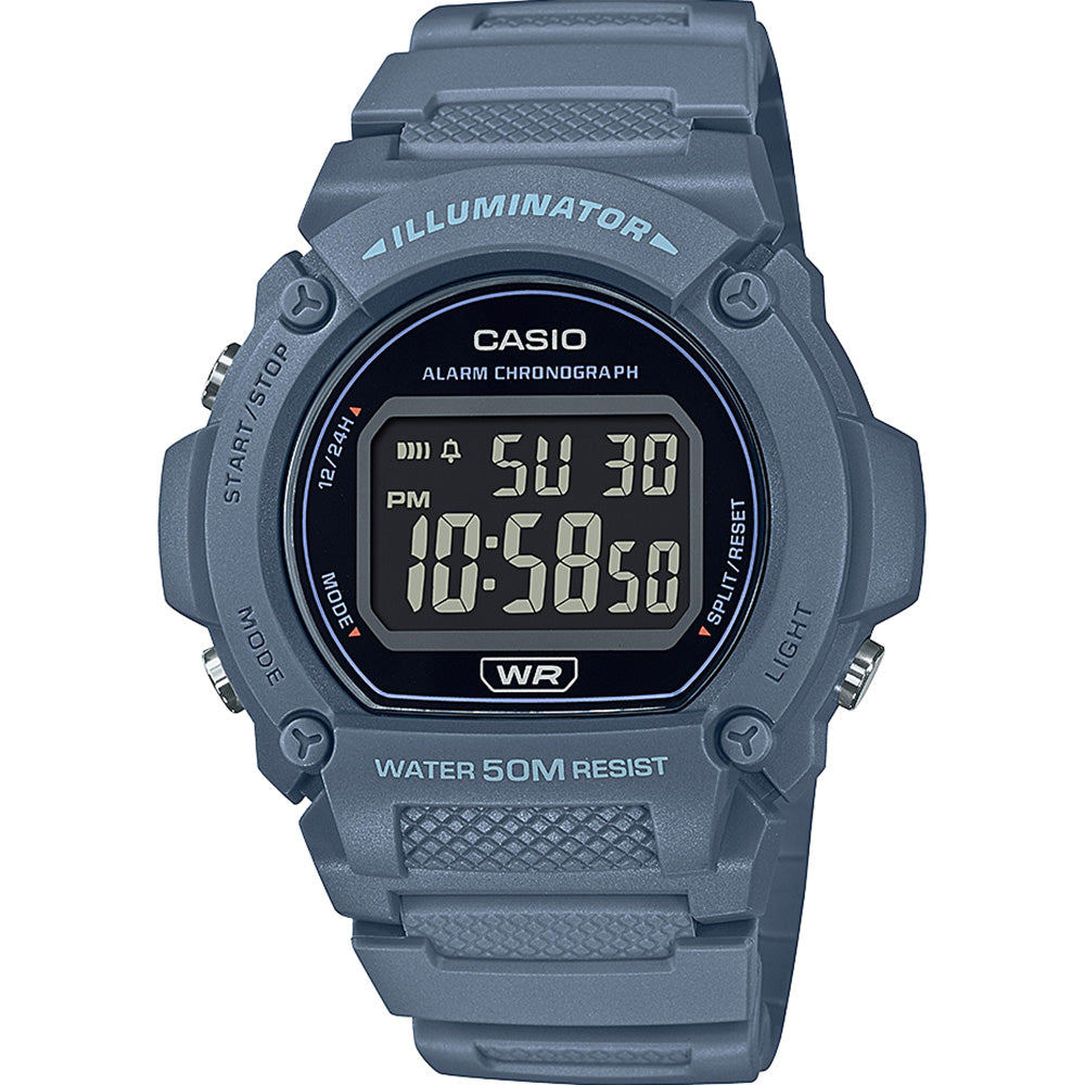 Casio W219HC-2B Digital Watch with Earthy Tones from Vintage Collection