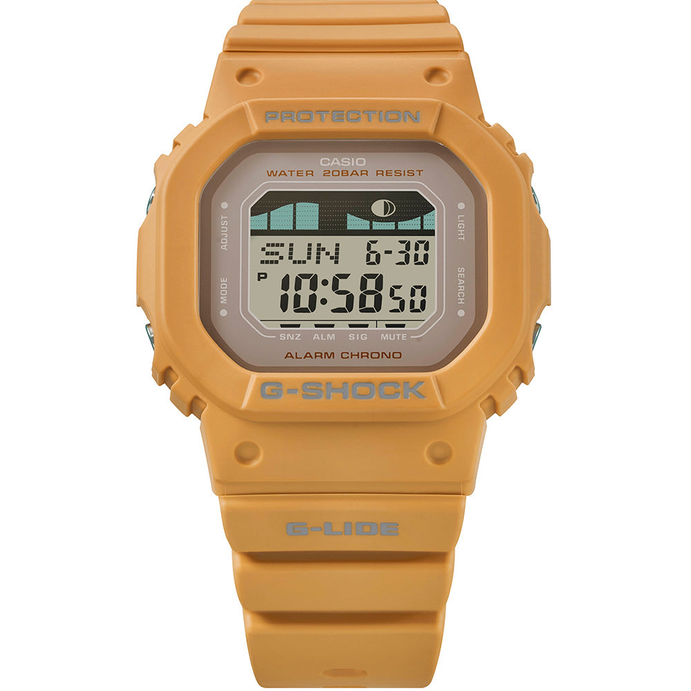 G-Shock GLXS5600-4D G-Lide Women's Orange Resin Surfing and Diving Watch with Tide and Moon Data