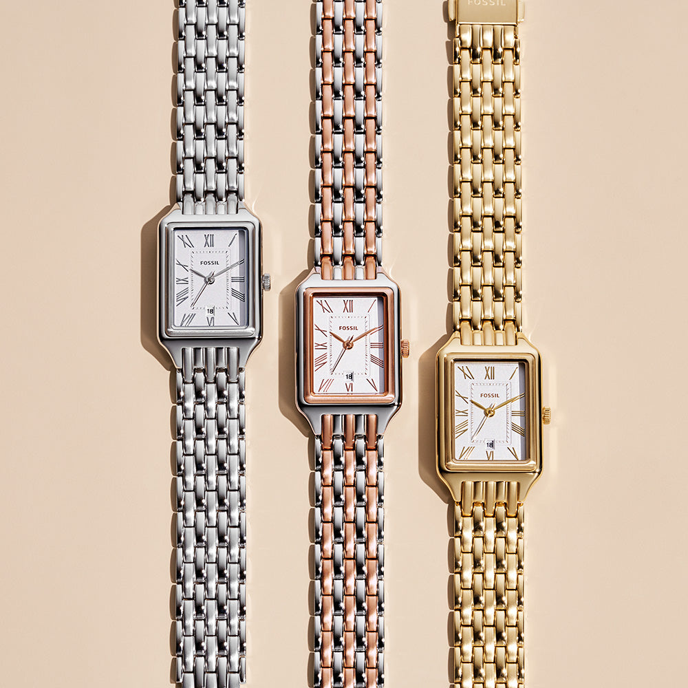 Fossil Raquel ES5221 Quartz Women's Watch with 23mm Stainless Steel Case