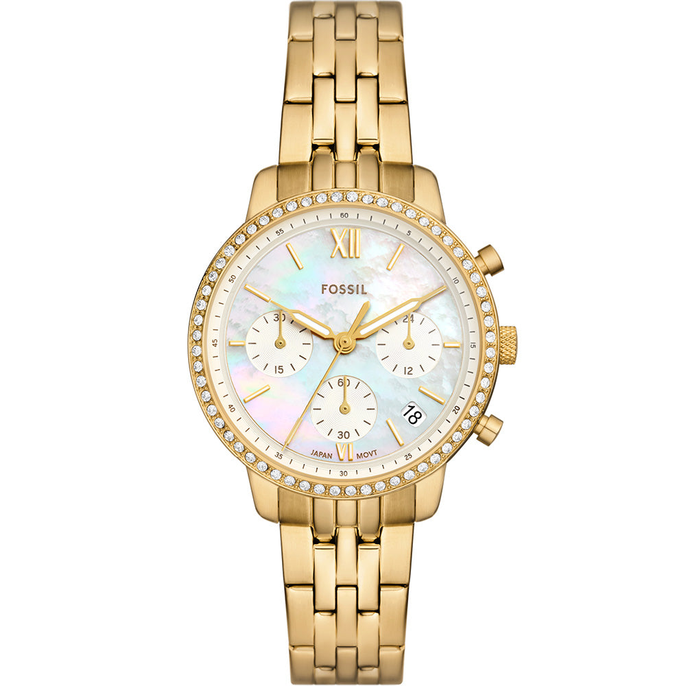 Fossil ES5358 Gold Stainless Steel Neutra Quartz Chronograph Watch