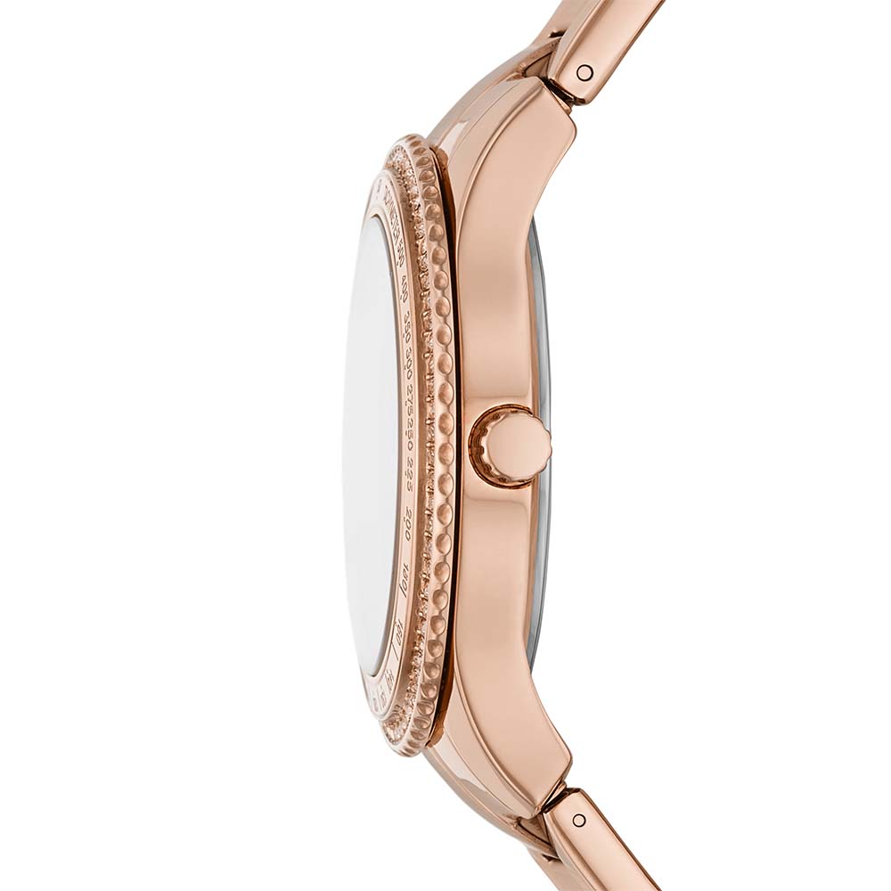 Fossil Stella Sport ES5106 Multi-Functional Wristwatch with Rose Gold Design