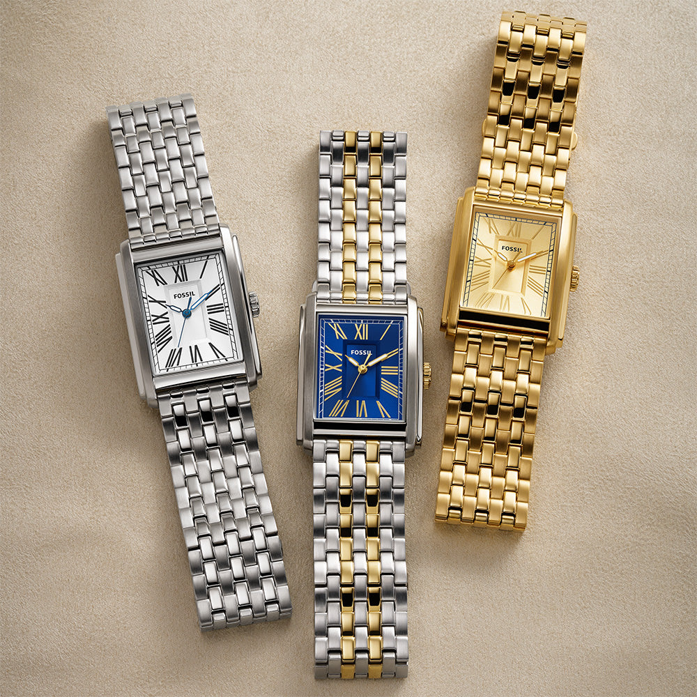 Fossil Carraway FS6010 Quartz Watch with Stainless Steel Case and Bracelet