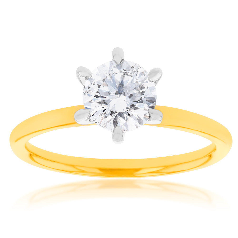 Stunning 1.00 Carat Diamond Solitaire Ring in 18ct Yellow Gold