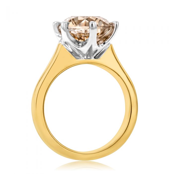 Exquisite 18 Carat Yellow Gold Ring with a Stunning 3.10 Carat Australian Diamond Solitaire