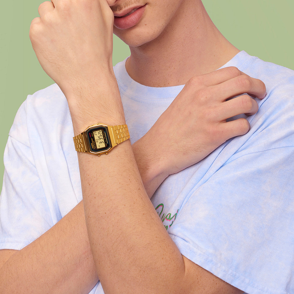 Casio Retro-Style A159WGEA-1 Digital Watch with Classic Design