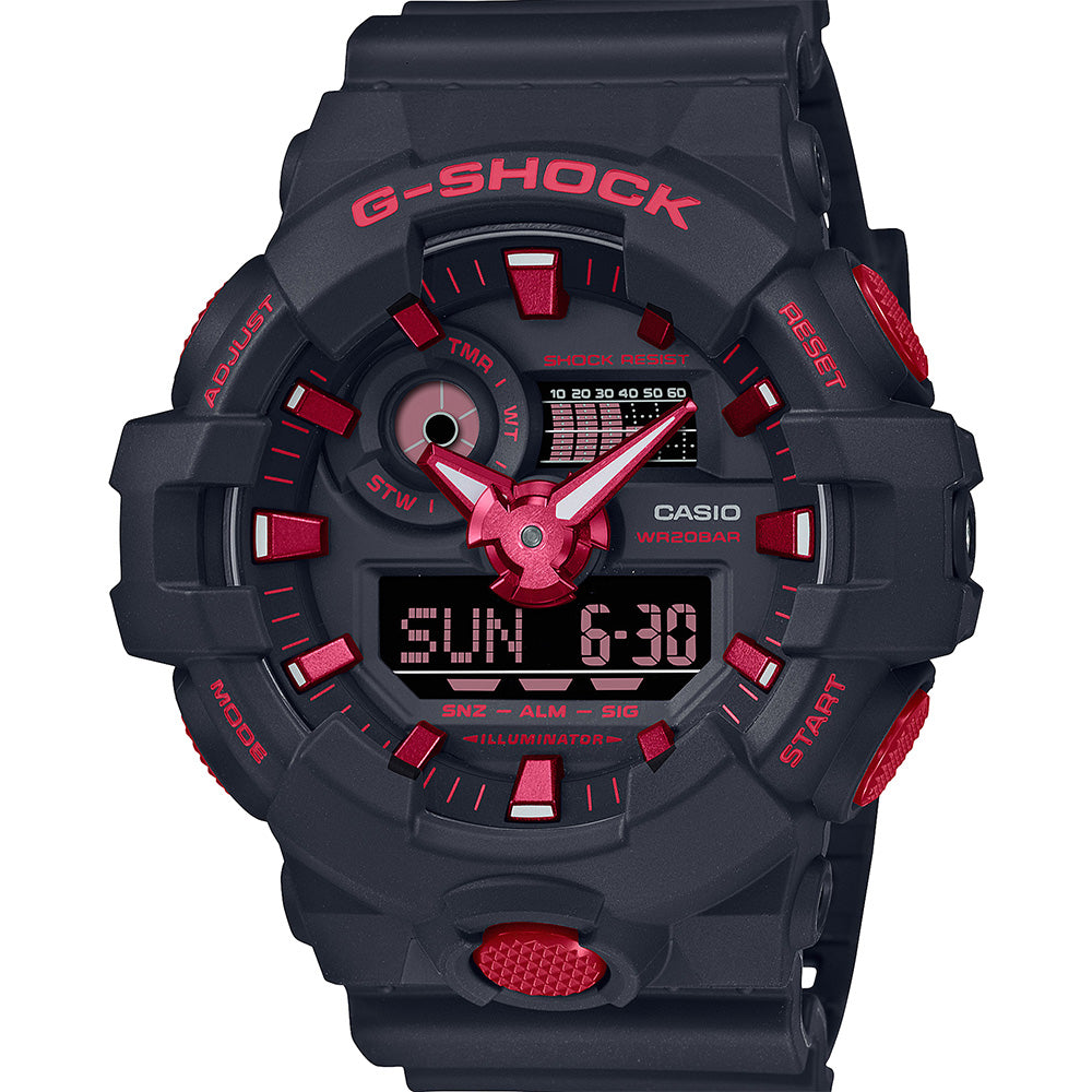 G-Shock GA700BNR-1A Striking Red Solar Bluetooth Watch