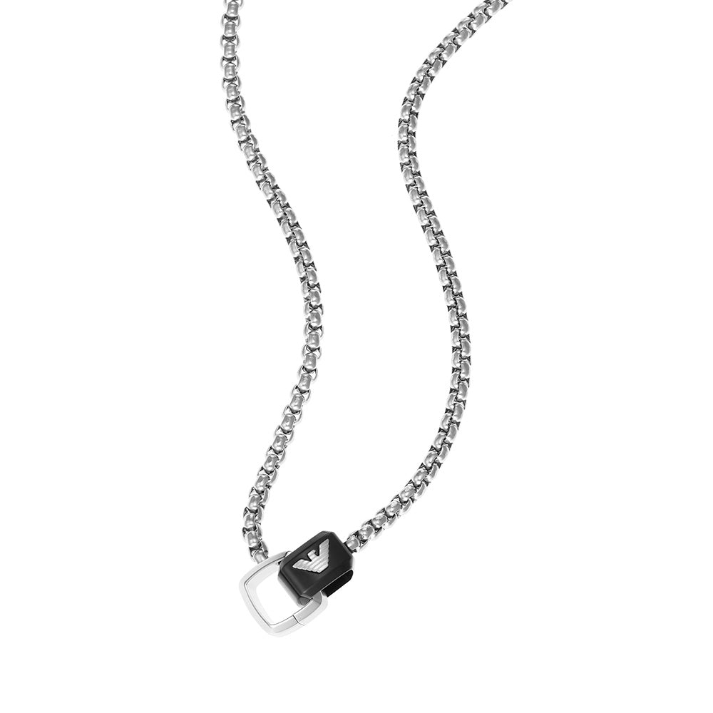 Emporio Armani Stylish Stainless Steel Key-shaped Basic Pendant Along With a Chain, Ideal Jewelry Piece