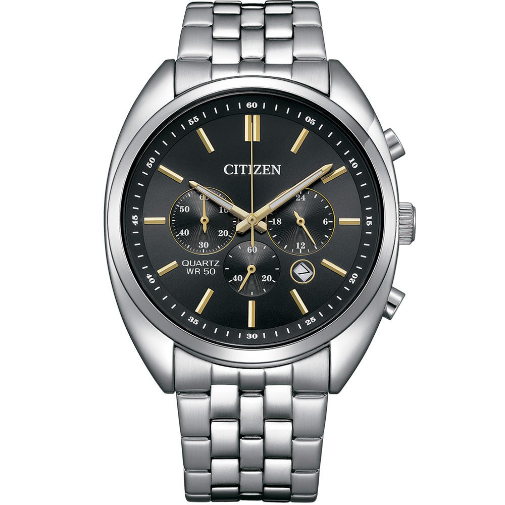 Citizen AN8210-56E Stainless Steel Chronograph Watch with Eco-Drive