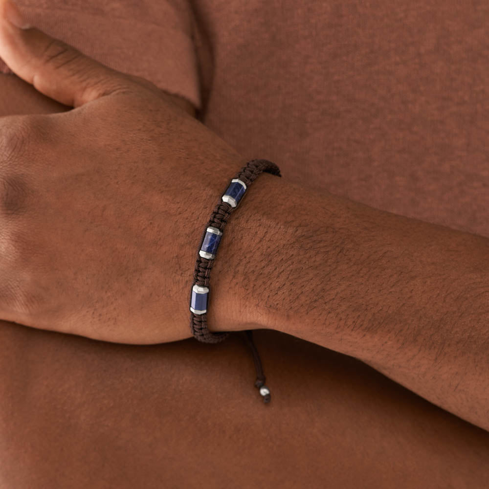 Fossil 25cm Threaded Stainless Steel Jewelry Bracelet