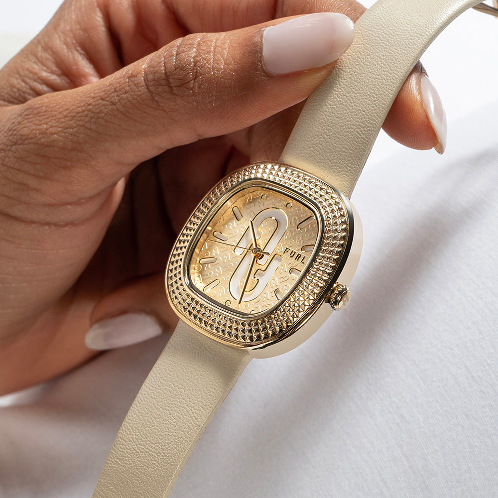 Furla Fashionable WW00048005L2 TV-Style Women's Watch with Polished Yellow Gold Tone