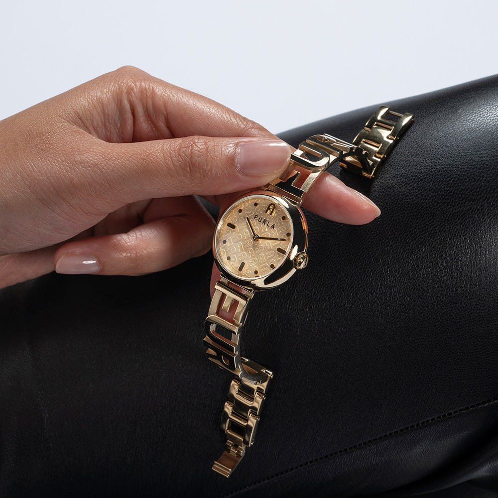 Furla WW00049003L2 Stylish 3D Gold-Tone Stainless Steel Bangle for Urban Wear