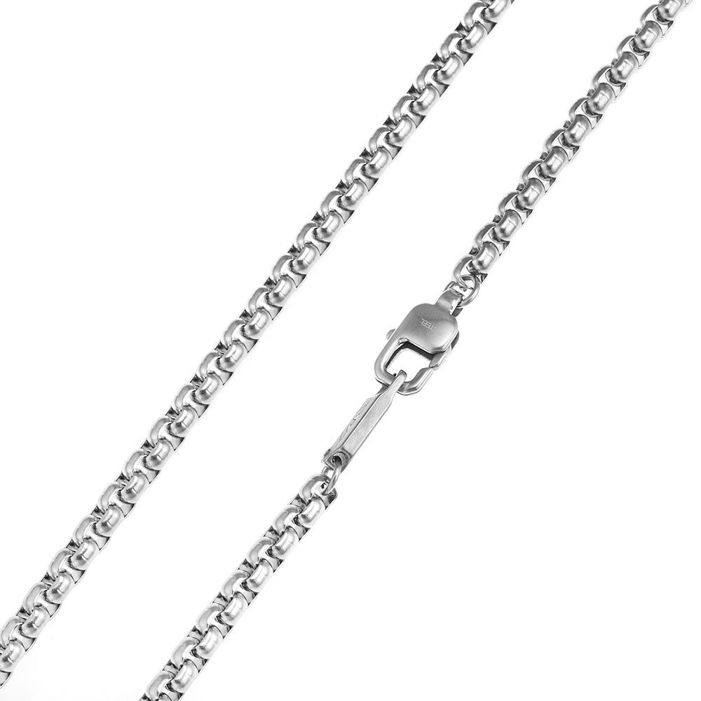 Emporio Armani Black Marble Stainless Steel Pendant on a Stylish Chain