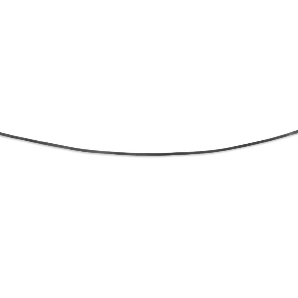 Stylish Forte Black Leather Fancy Stainless Steel Chain - 50cm