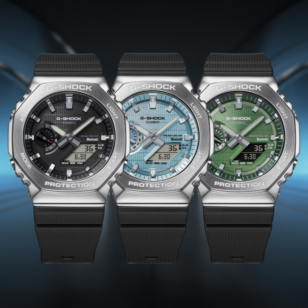 G-Shock GBM2100A-1A3 Bluetooth-Enabled 'CasiOak' Watch with Metal Covering