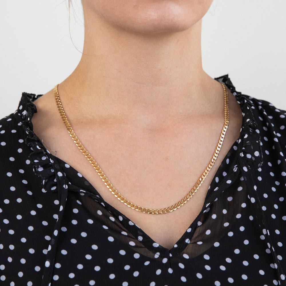 60cm 120 Gauge High - Quality 9ct Solid Yellow Gold Curb Chain