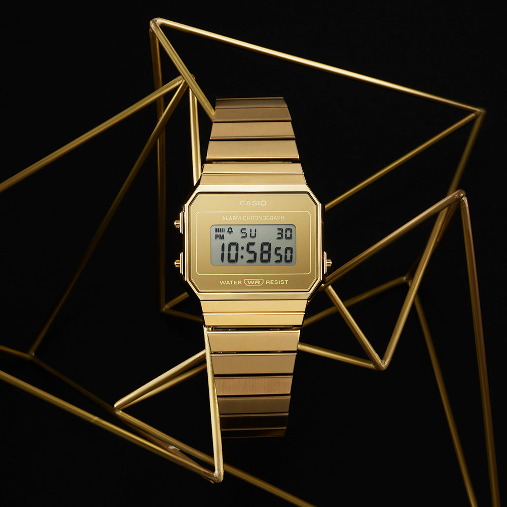 Casio A700WEVG-9A Vintage Digital Watch with Sleek Design