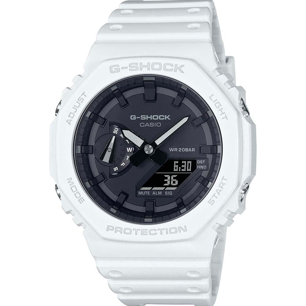 G-Shock GA2100-7A Carbon Core Guard 'CasiOak' - Slim, Stylish & Shock-Resistant Watch