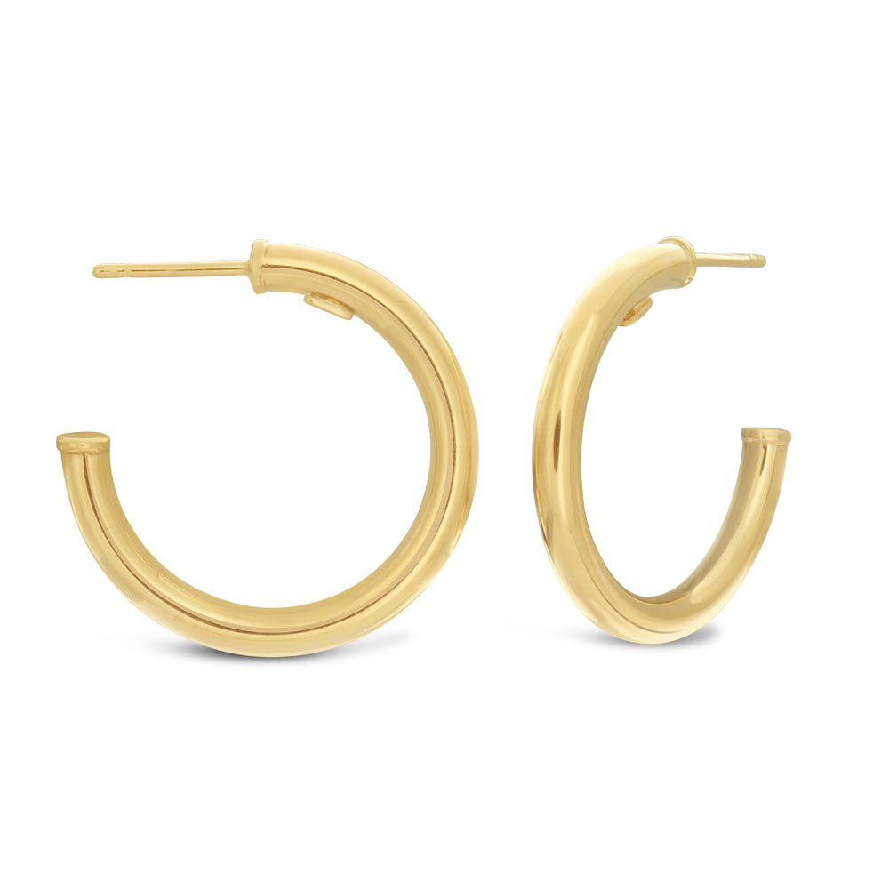 Stylish 9 Carat Yellow Gold-Filled Circular Hoop Earrings for Everyday Wear