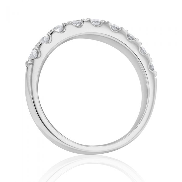 Exquisite Flawless Cut Platinum 3/4 Carat Diamond Eternity Wedding Band for Timeless Elegance