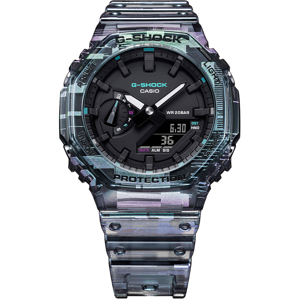G-Shock GA2100NN Iridescent Digital Glitch Style Watch