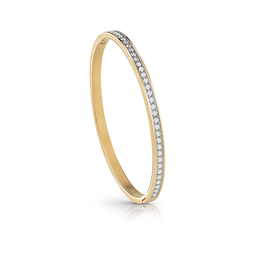 GUESS Gold - Plated Glistening Crystal Pave Fashion Bangle for Stylish Accessorizing