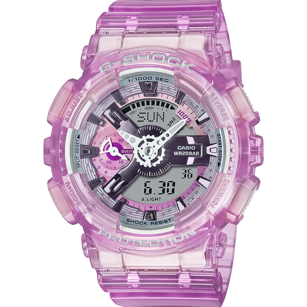 G-Shock GMAS110VW-4A Pink Watch with Virtual World Color Scheme