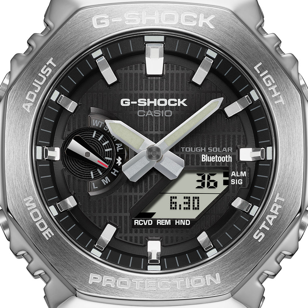 G-Shock GBM2100-1A Bluetooth 'CasiOak' Watch with Metal Covering