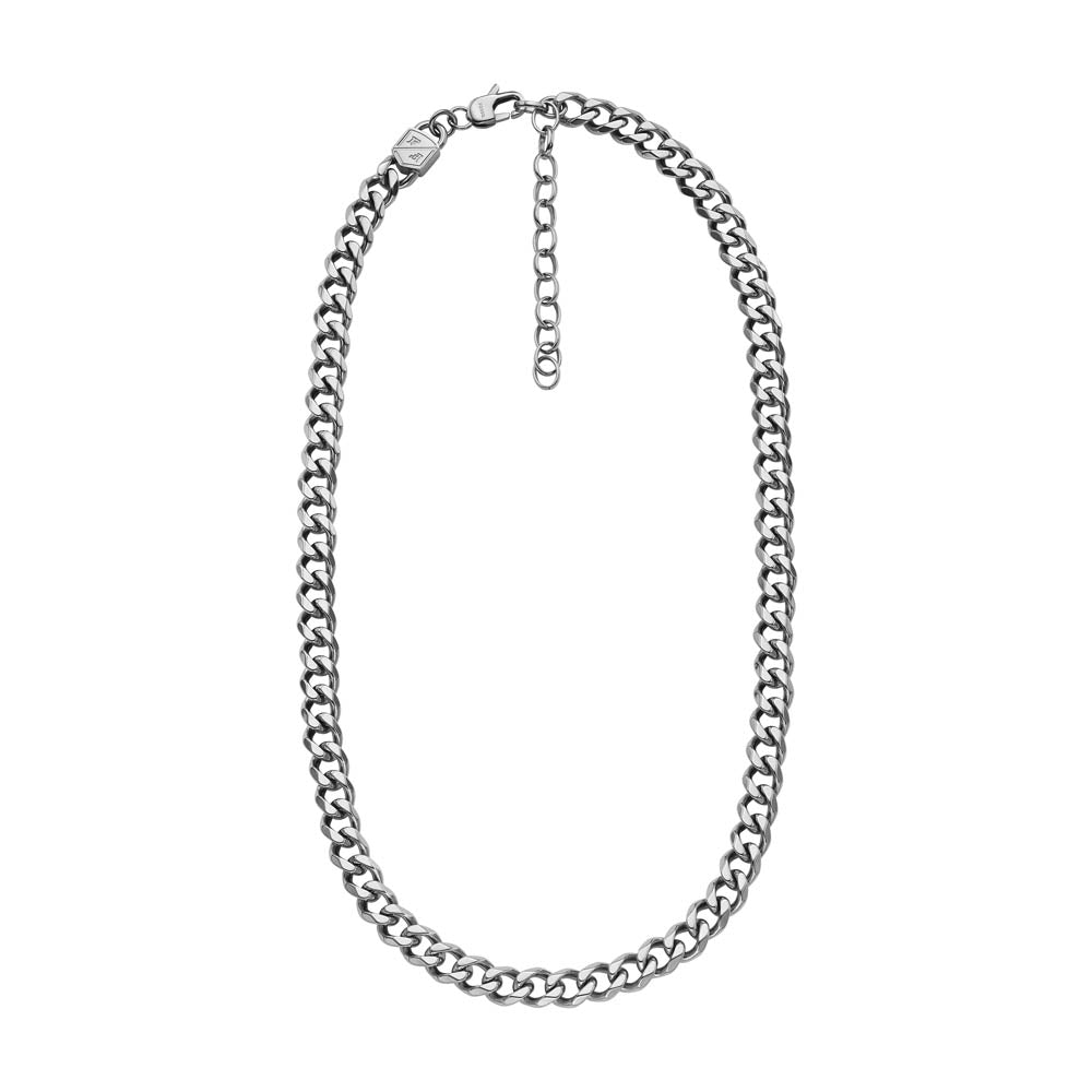 Fossil Stylish Stainless Steel Bold Chain, 48+8cm