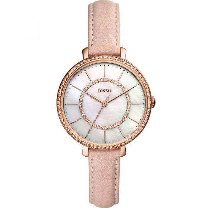 Fossil Jocelyn ES44525 Women's Pink Leather Wristwatch