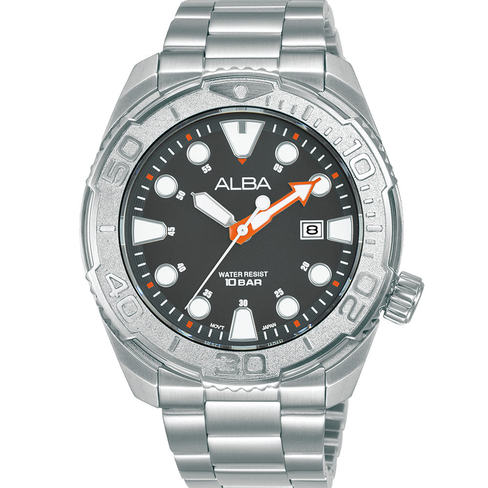 Alba Active AG8M25X Stainless Steel Men's Sports Watch with 43mm Case