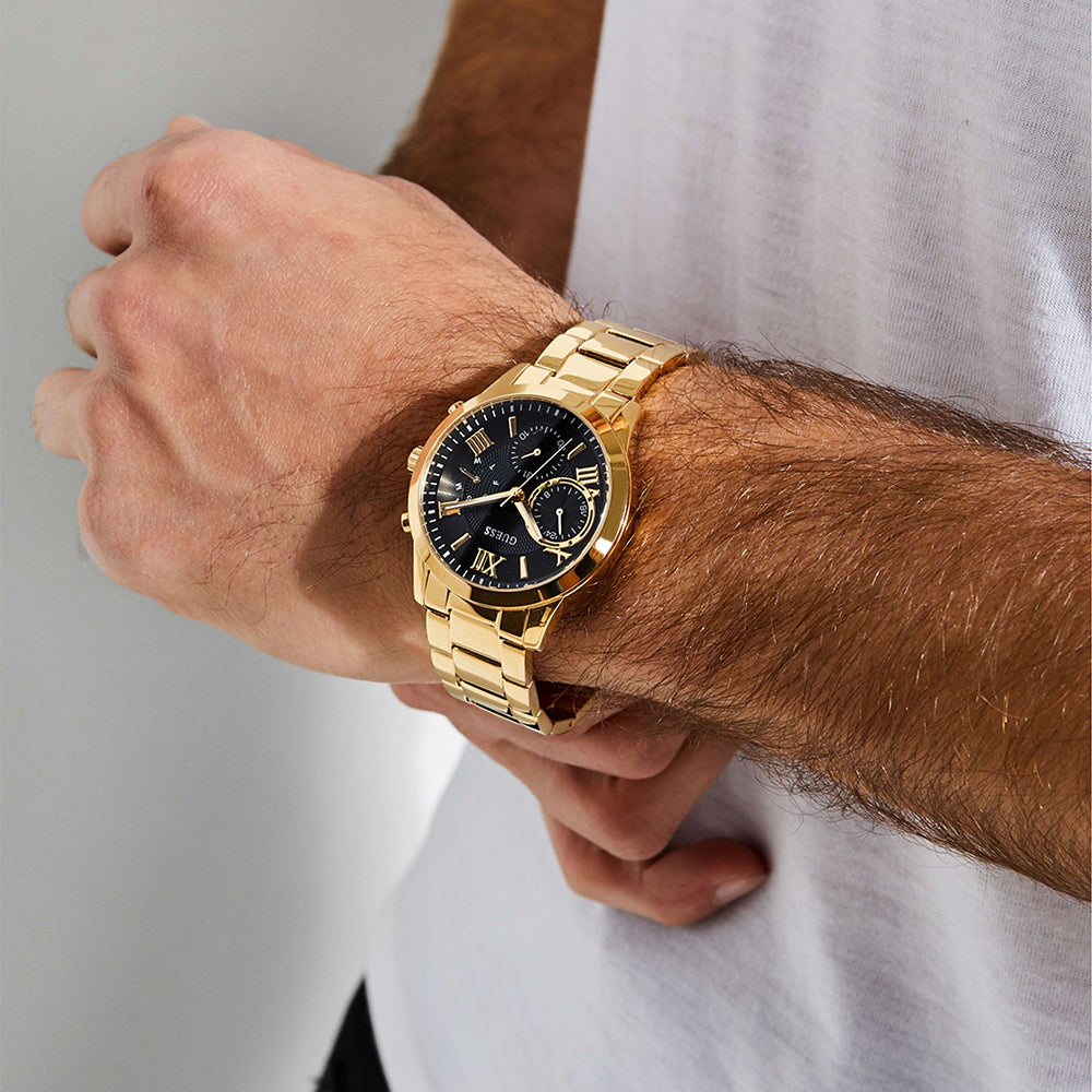 Guess Men's Gold-Plated Atlas W0668G8 Multi-Functional Watch