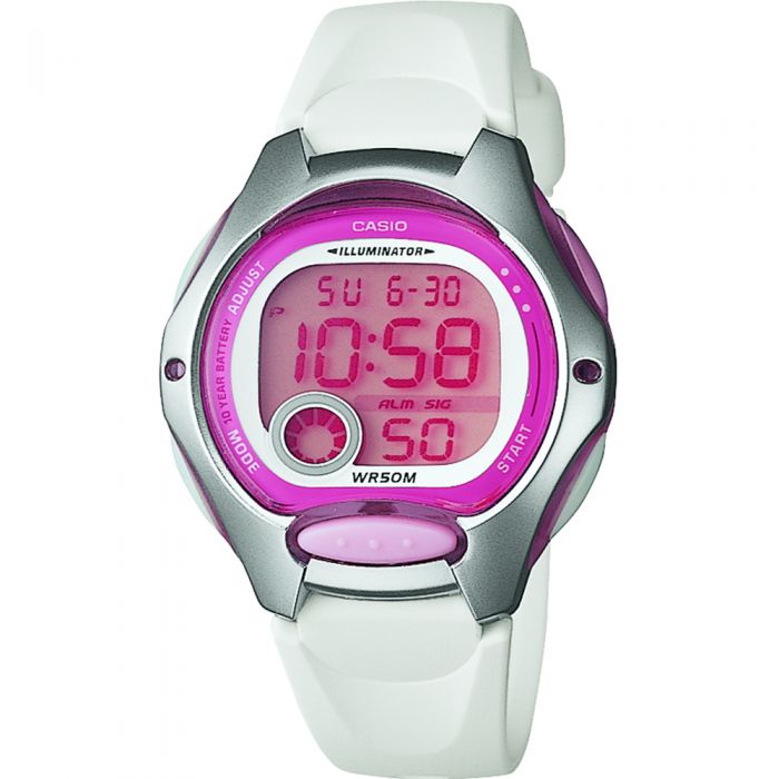 Casio Youth Digital Watch Model LW200-7A in Stylish White