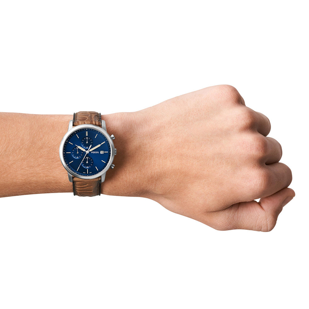 Fossil Men's Minimalist FS5928 Watch with Tropical Leather Strap