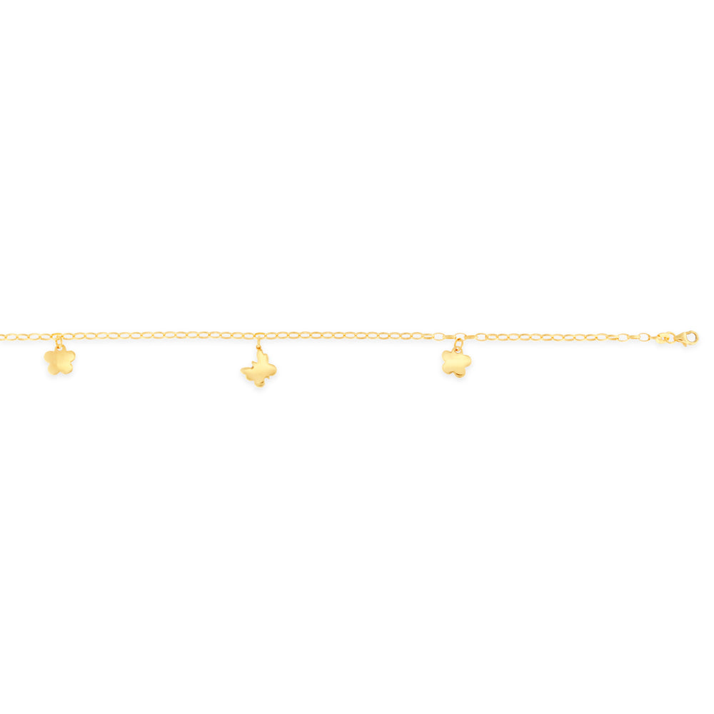 27cm 9ct Yellow Gold-Filled Stylish Anklet for Fashion Lovers