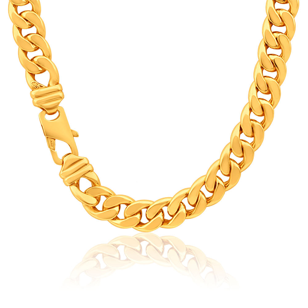 9 Carat Stunning Yellow Gold Copper - Filled Curb Chain Jewelry for a Glamorous Look