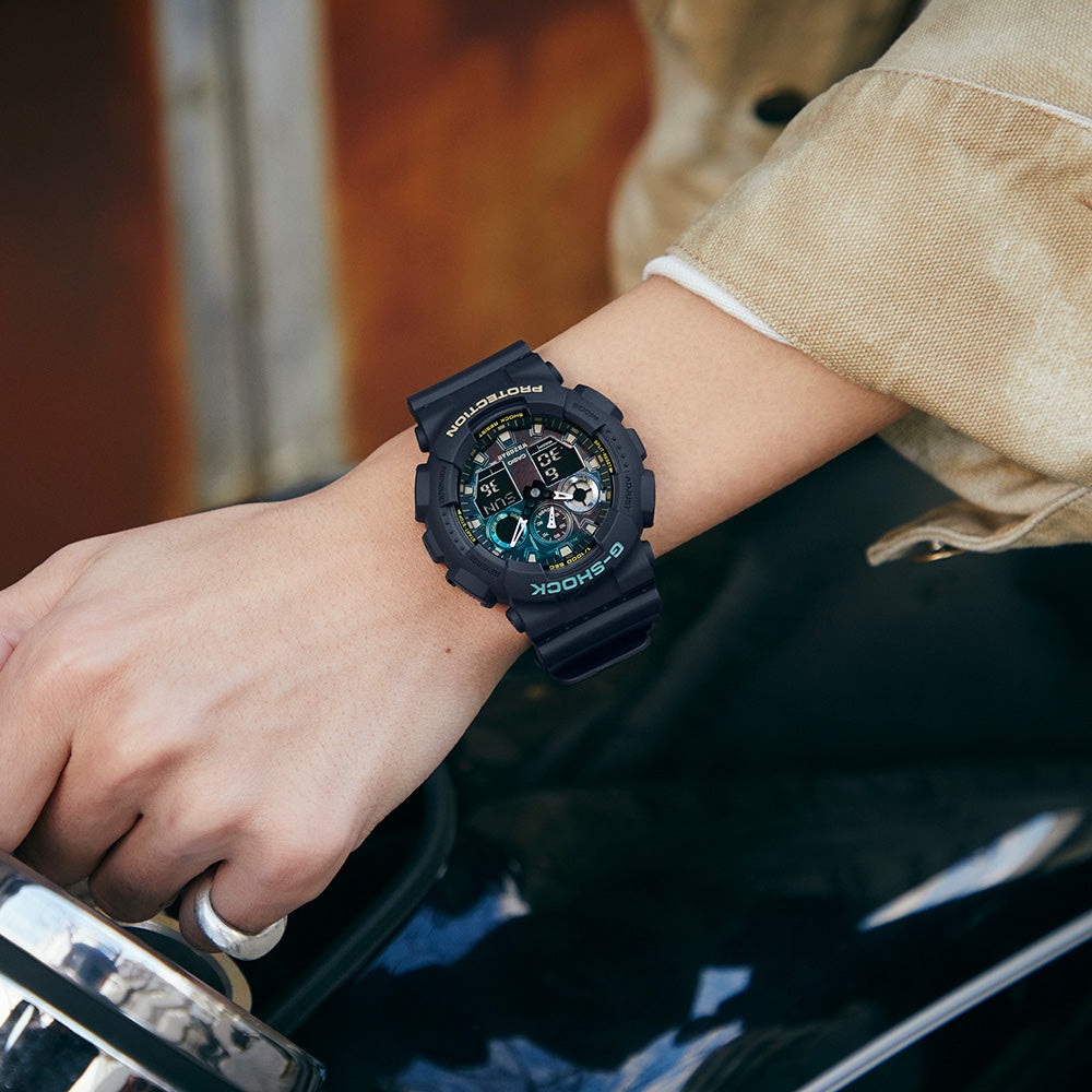 G-Shock GA100RC-1 Men's Wristwatch with Stylish Black and Rust Design