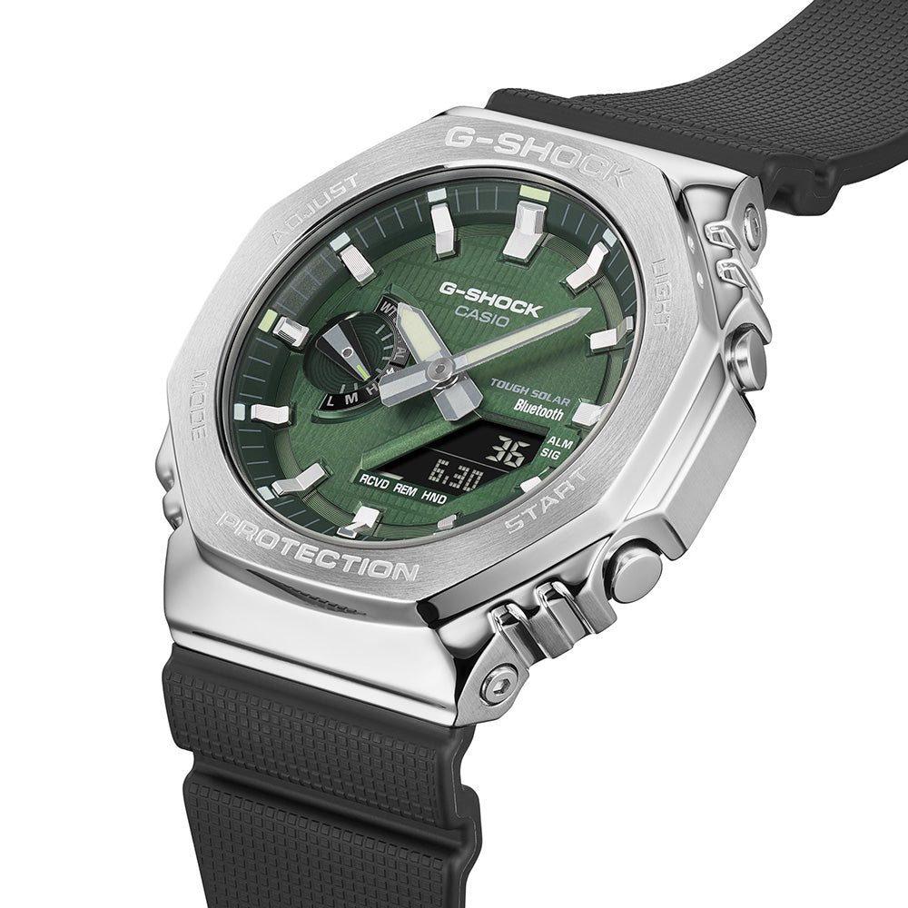G-Shock GBM2100A-1A3 Bluetooth-Enabled 'CasiOak' Watch with Metal Covering